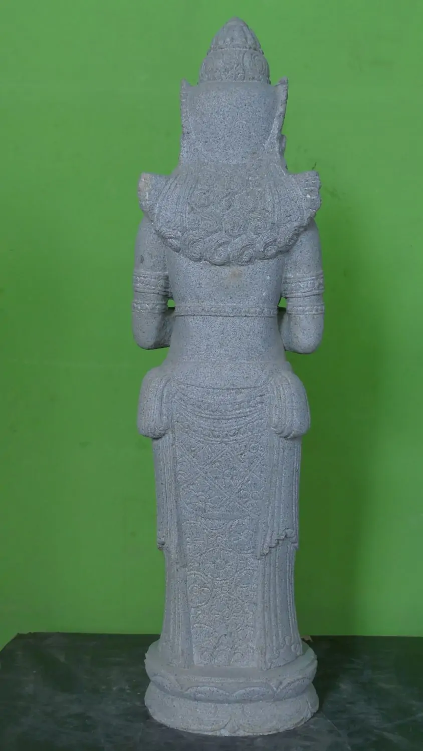  Product image 4 of the product “Standing Dewi Sri, “Turning of the Wheel”, 100cm Height, Riverstone, Stone Dewi Sri ”